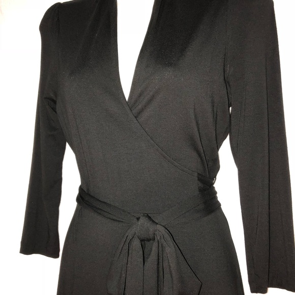 Black Wrap Dress - Picture 1 of 6